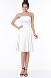 ColsBM Braelynn White Mature A-line Sleeveless Knee Length Pick up Bridesmaid Dresses