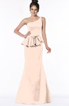 ColsBM Brittany Almost Apricot Elegant Mermaid Sleeveless Satin Floor Length Bridesmaid Dresses