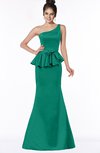 ColsBM Brittany Pepper Green Elegant Mermaid Sleeveless Satin Floor Length Bridesmaid Dresses