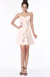 ColsBM Kylee Silver Peony Modern Sleeveless Half Backless Chiffon Knee Length Edging Bridesmaid Dresses