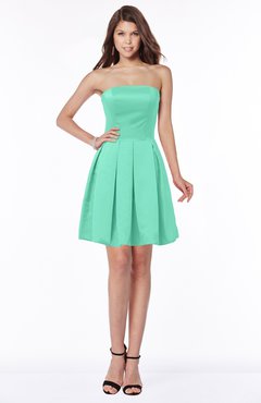 ColsBM Hadlee Mint Green Luxury A-line Sleeveless Knee Length Plainness Bridesmaid Dresses