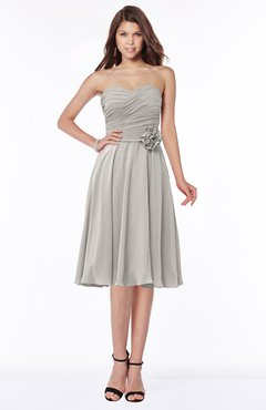 ColsBM Tibby Ashes Of Roses Modest A-line Sleeveless Half Backless Knee Length Flower Bridesmaid Dresses