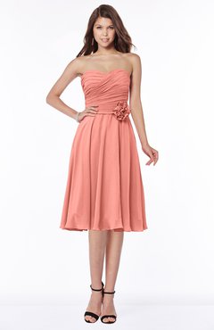 ColsBM Tibby Desert Flower Modest A-line Sleeveless Half Backless Knee Length Flower Bridesmaid Dresses