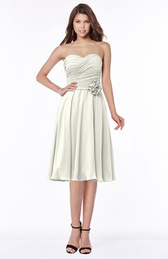 ColsBM Tibby Ivory Modest A-line Sleeveless Half Backless Knee Length Flower Bridesmaid Dresses