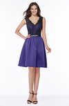 ColsBM Malia Purple Luxury V-neck Sleeveless Satin Knee Length Bridesmaid Dresses