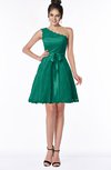 ColsBM Abby Mint Glamorous A-line Sleeveless Zip up Knee Length Lace Bridesmaid Dresses