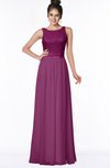 ColsBM Juliet Raspberry Elegant A-line Chiffon Floor Length Lace Bridesmaid Dresses