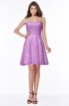 ColsBM Henley Orchid Mature Sweetheart Satin Knee Length Lace Bridesmaid Dresses