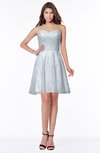 ColsBM Henley Silver Mature Sweetheart Satin Knee Length Lace Bridesmaid Dresses