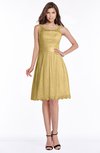 ColsBM Marilyn Gold Elegant A-line Scoop Sleeveless Lace Bridesmaid Dresses