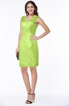 ColsBM Tabitha Sharp Green Mature Sheath Sleeveless Zip up Satin Bridesmaid Dresses