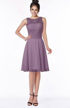 ColsBM Helen Mauve Glamorous A-line Scoop Zip up Chiffon Sash Bridesmaid Dresses