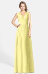 ColsBM Ciara Daffodil Romantic A-line V-neck Zip up Chiffon Bridesmaid Dresses