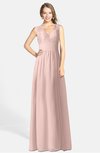 ColsBM Ciara Dusty Rose Romantic A-line V-neck Zip up Chiffon Bridesmaid Dresses