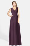 ColsBM Ciara Plum Romantic A-line V-neck Zip up Chiffon Bridesmaid Dresses