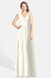ColsBM Ciara Whisper White Romantic A-line V-neck Zip up Chiffon Bridesmaid Dresses