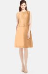 ColsBM Tori Apricot Modest A-line Sleeveless Chiffon Mini Bridesmaid Dresses