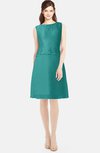 ColsBM Tori Emerald Green Modest A-line Sleeveless Chiffon Mini Bridesmaid Dresses