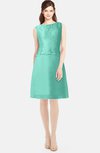 ColsBM Tori Mint Green Modest A-line Sleeveless Chiffon Mini Bridesmaid Dresses