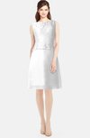 ColsBM Tori White Modest A-line Sleeveless Chiffon Mini Bridesmaid Dresses