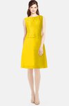 ColsBM Tori Yellow Modest A-line Sleeveless Chiffon Mini Bridesmaid Dresses