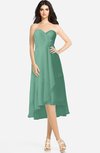 ColsBM Kasey Beryl Green Classic Sweetheart Sleeveless Zip up Hi-Lo Plus Size Bridesmaid Dresses