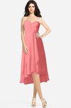 ColsBM Kasey Coral Classic Sweetheart Sleeveless Zip up Hi-Lo Plus Size Bridesmaid Dresses