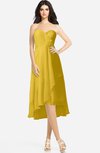 ColsBM Kasey Lemon Curry Classic Sweetheart Sleeveless Zip up Hi-Lo Plus Size Bridesmaid Dresses