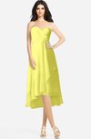 ColsBM Kasey Pale Yellow Classic Sweetheart Sleeveless Zip up Hi-Lo Plus Size Bridesmaid Dresses