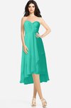ColsBM Kasey Viridian Green Classic Sweetheart Sleeveless Zip up Hi-Lo Plus Size Bridesmaid Dresses