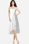 ColsBM Kasey White Classic Sweetheart Sleeveless Zip up Hi-Lo Plus Size Bridesmaid Dresses