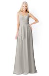 ColsBM Kaelyn Ashes Of Roses Modest Trumpet Elbow Length Sleeve Zip up Chiffon Floor Length Bridesmaid Dresses