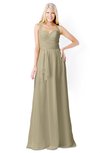 ColsBM Kaelyn Candied Ginger Modest Trumpet Elbow Length Sleeve Zip up Chiffon Floor Length Bridesmaid Dresses
