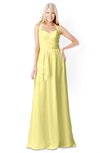 ColsBM Kaelyn Daffodil Modest Trumpet Elbow Length Sleeve Zip up Chiffon Floor Length Bridesmaid Dresses