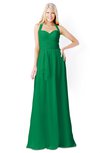 ColsBM Kaelyn Green Modest Trumpet Elbow Length Sleeve Zip up Chiffon Floor Length Bridesmaid Dresses