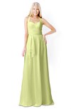 ColsBM Kaelyn Lime Green Modest Trumpet Elbow Length Sleeve Zip up Chiffon Floor Length Bridesmaid Dresses