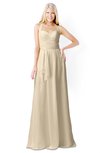 ColsBM Kaelyn Novelle Peach Modest Trumpet Elbow Length Sleeve Zip up Chiffon Floor Length Bridesmaid Dresses