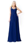 ColsBM Kaelyn Sodalite Blue Modest Trumpet Elbow Length Sleeve Zip up Chiffon Floor Length Bridesmaid Dresses