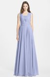 ColsBM Nala Lavender Simple Wide Square Sleeveless Zip up Chiffon Floor Length Bridesmaid Dresses