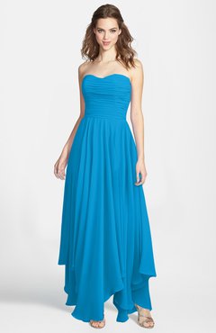 ColsBM Briana Cornflower Blue Gorgeous Princess Sweetheart Sleeveless Asymmetric Bridesmaid Dresses