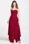 ColsBM Briana Dark Red Gorgeous Princess Sweetheart Sleeveless Asymmetric Bridesmaid Dresses