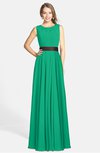 ColsBM Madalyn Pepper Green Glamorous Sleeveless Zip up Chiffon Floor Length Ruching Bridesmaid Dresses