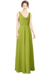 ColsBM Alia Green Oasis Modest A-line V-neck Sleeveless Zip up Plainness Bridesmaid Dresses