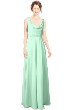 ColsBM Alia Honeydew Modest A-line V-neck Sleeveless Zip up Plainness Bridesmaid Dresses