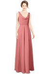 ColsBM Alia Lantana Modest A-line V-neck Sleeveless Zip up Plainness Bridesmaid Dresses