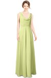 ColsBM Alia Lime Green Modest A-line V-neck Sleeveless Zip up Plainness Bridesmaid Dresses