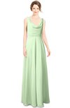 ColsBM Alia Pale Green Modest A-line V-neck Sleeveless Zip up Plainness Bridesmaid Dresses