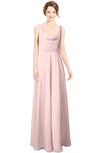 ColsBM Alia Pastel Pink Modest A-line V-neck Sleeveless Zip up Plainness Bridesmaid Dresses