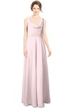 ColsBM Alia Petal Pink Modest A-line V-neck Sleeveless Zip up Plainness Bridesmaid Dresses