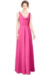 ColsBM Alia Rose Pink Modest A-line V-neck Sleeveless Zip up Plainness Bridesmaid Dresses